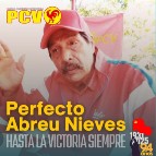 Condolence message following the loss of comrade Perfecto Abreu Nieves, President of the Communist Party of Venezuela