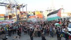 Blockade für den Transport tödlicher Fracht zur Fortsetzung des Massakers in Gaza