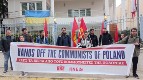 Protesta fuera de la embajada de Polonia sobre la escalada anticomunista